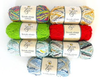Yarn Bee Scrub-ology Cotton yarn in choice of colors,  Destash worsted kitchen yarn, Gift for crafts crochet knit DIY