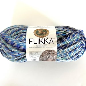Lion Brand Flikka in Wading Pool color,  Discontinued destash DK weight cotton blend yarn, home decor baby and clothing, knit crochet gift