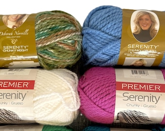 Premier Serenity Chunky in choice of colors, Destash bulky weight yarn, Knit crochet or craft gift