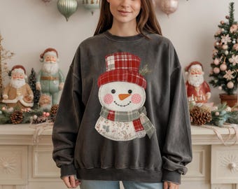Snowman png | Christmas snowman png | Rustic farmhouse snowman | Plaid winter snowman | Cozy holiday snowman sublimation | Festive snowman