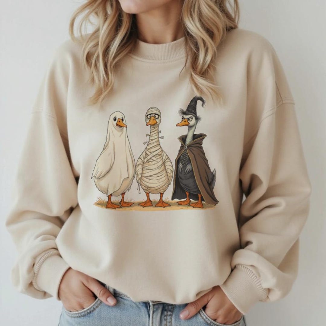 Boo Ghost Goose Png, Halloween Goose PNG, Vintage Halloween Geese ...