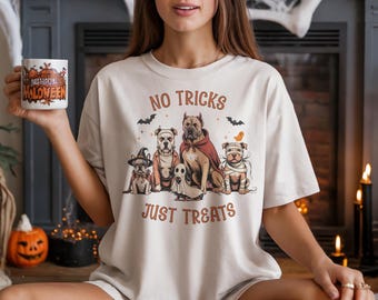 No Tricks Just Treats Png | Halloween Dog Png | Cute Dog Costume Png | Funny Halloween Png | Spooky Season Png | Dog Halloween Png | Pet Png