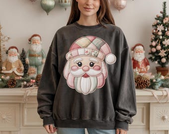 Pastel Santa Png | Christmas Santa Claus Png | Cute Santa Face Png | Cozy Christmas Png | Holiday Santa Png | Santa Sublimation Png