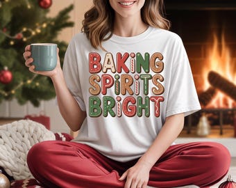 Baking Spirits Bright Png, Christmas Baking Png, Gingerbread Cookie Letters Png, Holiday Cookie Png, Christmas Png, Christmas Sublimation