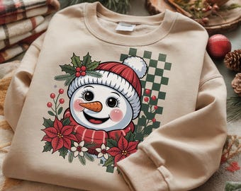 Vintage Snowman Png, Retro Christmas Snowman Png, Słodka Twarz Bałwana Png, Świąteczny Bałwan Png, Sublimacja Bałwana, Zimowy Bałwan Png