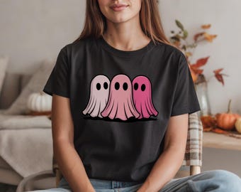 Pink Ghost Png, Cute Halloween Ghost Png, Coquette Ghost Png, Retro Ghost Png, Girly Fall Png, Spooky Cute Png, Pastel Halloween Png