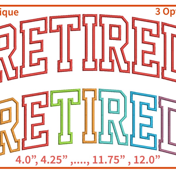 Retirement Embroidery Designs Etsy