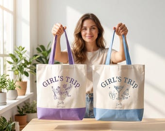 Gepersonaliseerde draagtas meisjesreis, damesweekend vakantiecadeau, draagtas strandreis, aangepaste reiscadeaus meisjes
