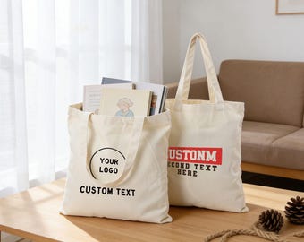 Borse tote con logo: tela di cotone riutilizzabile (disponibili in grandi quantità)
