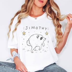 Jimothy Raccoon Shirt, Famous Seattle Raccoon Tee, Short King Trash Panda Graphic T-Shirt, Funny Animal Gift , Cute Baby Raccoon image 2