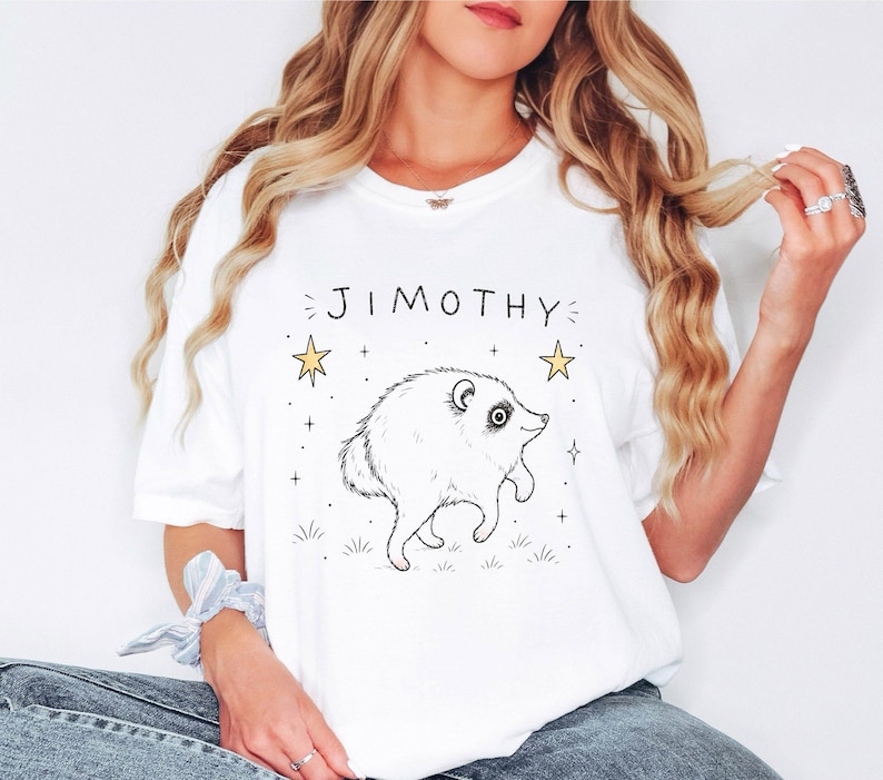 Jimothy Raccoon Shirt, Famous Seattle Raccoon Tee, Short King Trash Panda Graphic T-Shirt, Funny Animal Gift , Cute Baby Raccoon image 2