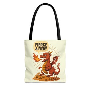 Fierce & Fiery Dragon Tote Bag | Fun, Stylish Carryall for Dragon Lovers, Gifts for Birthdays, Holidays, and Everyday Use