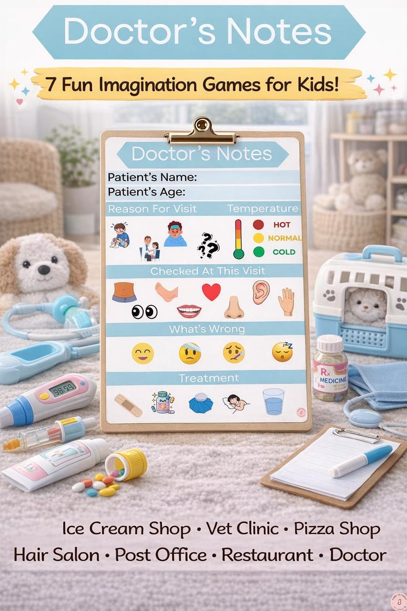 Cuaderno de juego de simulación para niños / 7 hojas de actividades imprimibles (descarga digital) / Diversión en silencio / REGALO GRATIS con la compra imagen 7