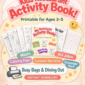 Cuaderno de juego de simulación para niños / 7 hojas de actividades imprimibles (descarga digital) / Diversión en silencio / REGALO GRATIS con la compra imagen 9