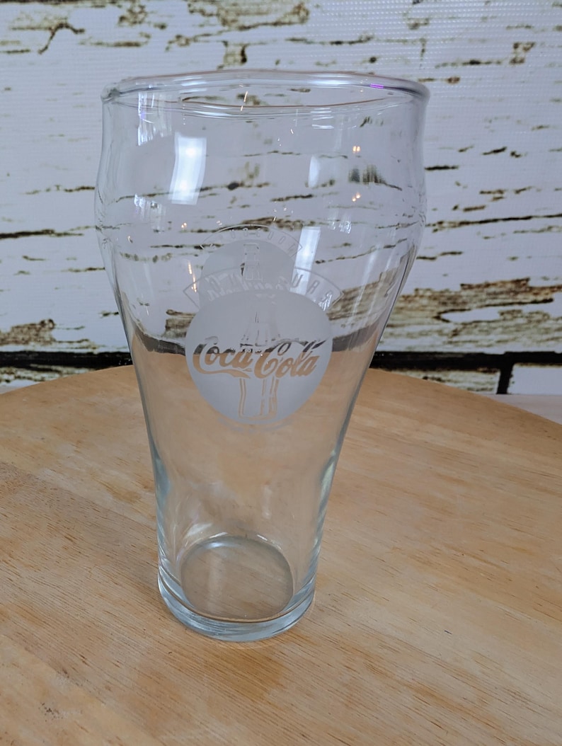 Engraved Coca-cola Glass – Vintage Pint Glass – Classic Bottle Logo ...