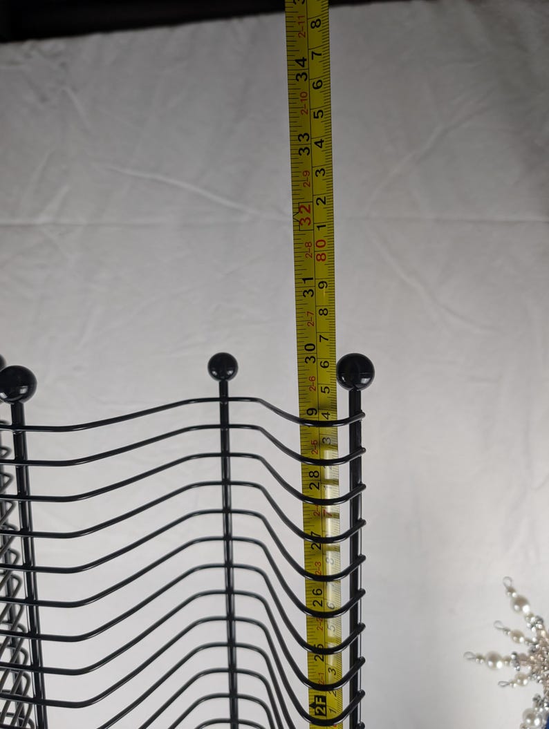 Large Black Metal CD Rack – Vintage 90 CD Rack – Retro Vertical Music ...