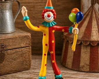 GILDE Clown Figures Comedy Collection of Hearts and Ladybugs Hand
