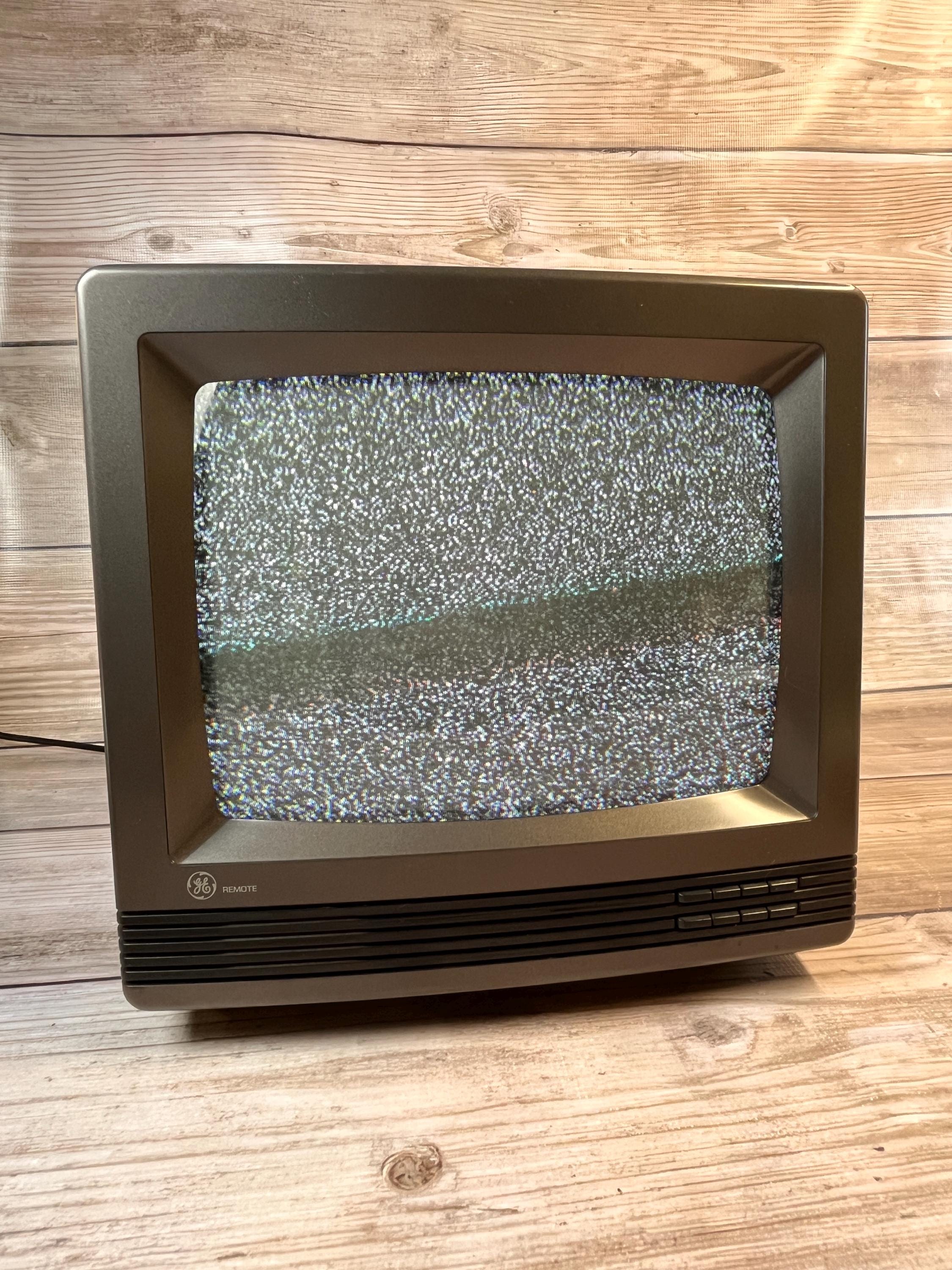 アンティークテレビ Vintage GE 13” 1992 Television – Retro CRT TV With Wooden Panel