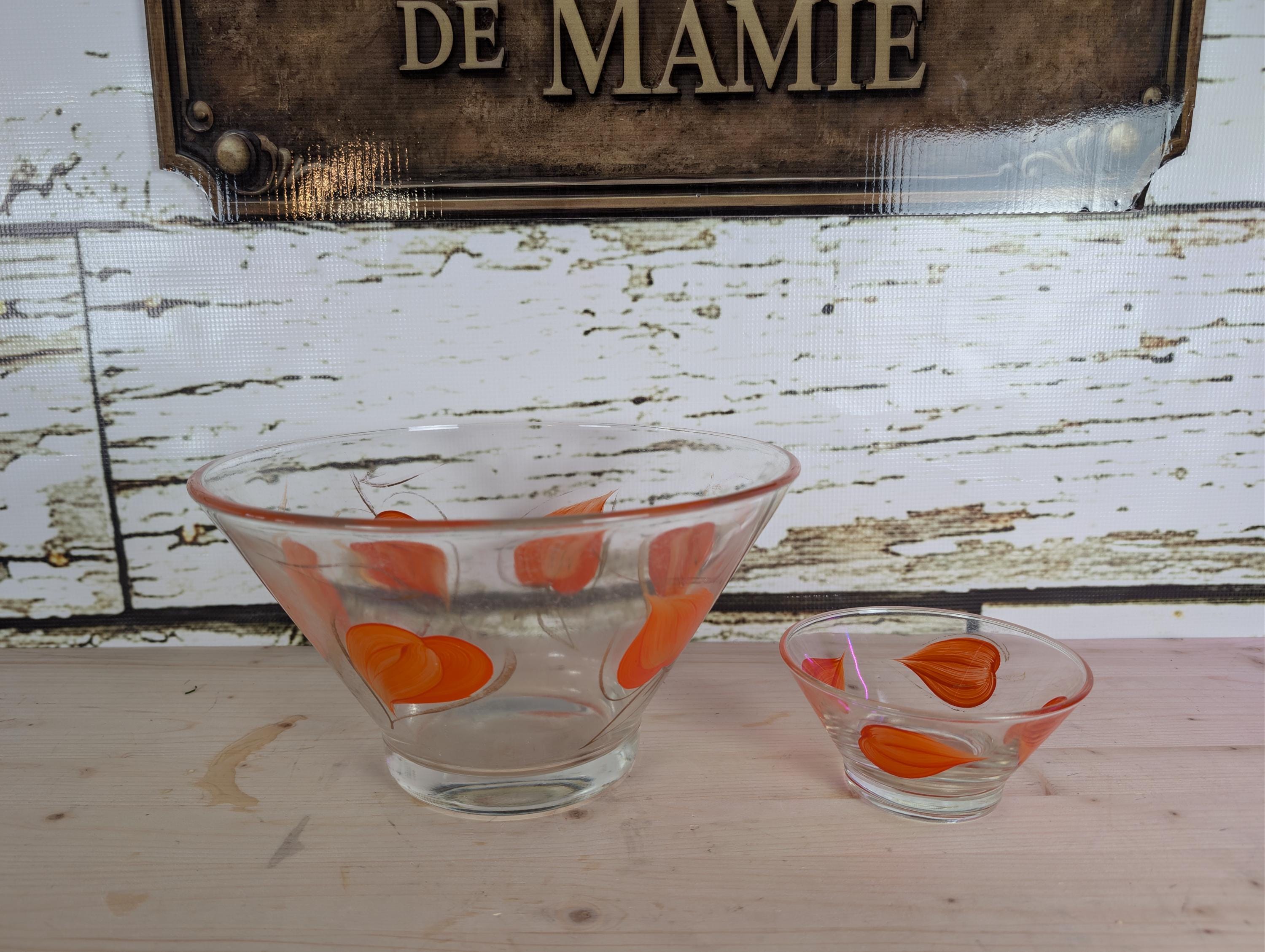 Petits Saladiers Vintage Huile Dulcine En Arcopal - Années 70 - Lot TBE