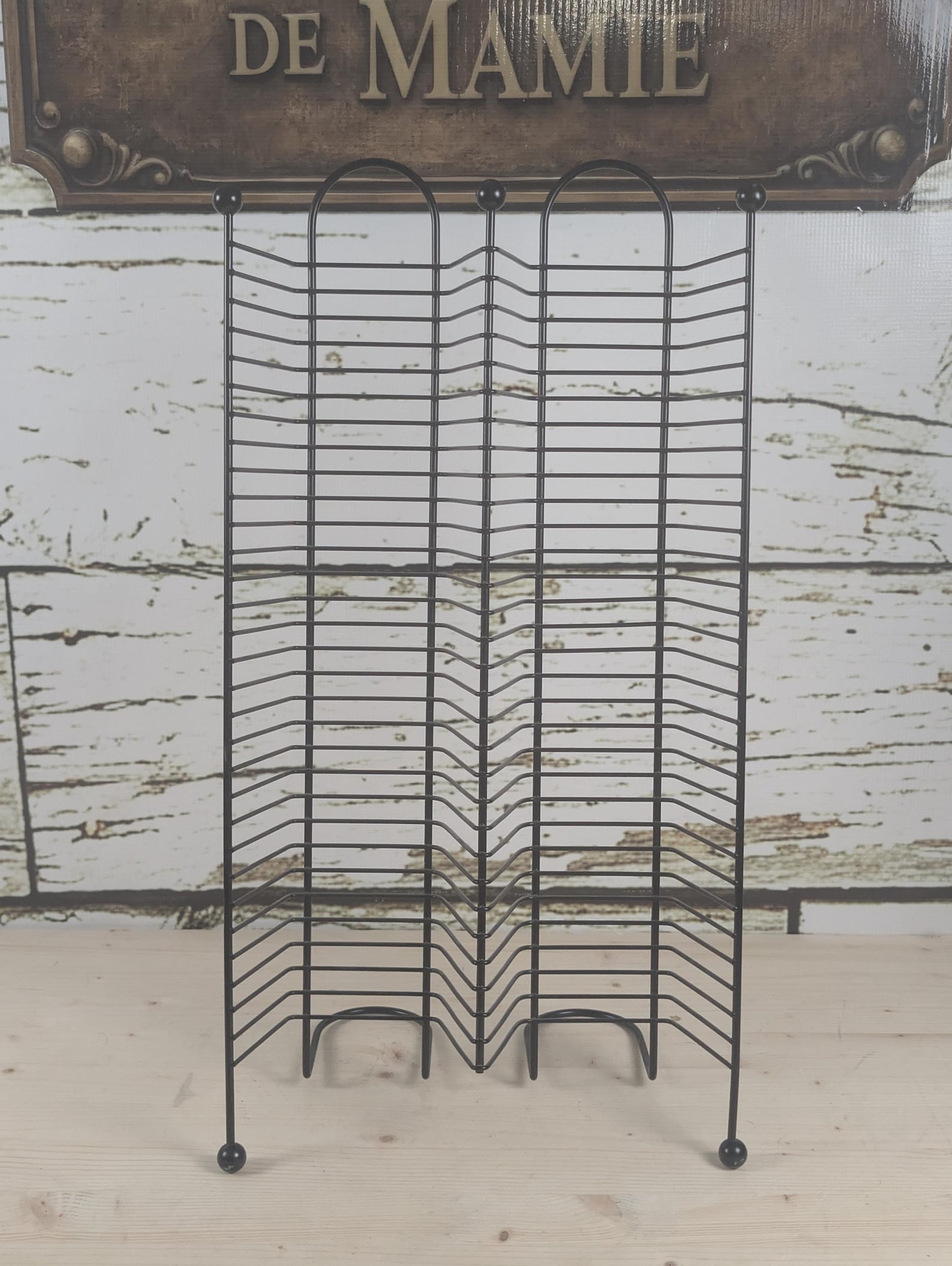 Vintage Black Metal CD Rack – Vertical CD Storage – Holds 60 Cds ...