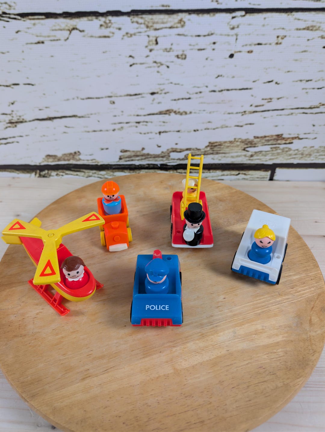 fisher-price-little-people-vintage-vehicle-set-police-helicopter