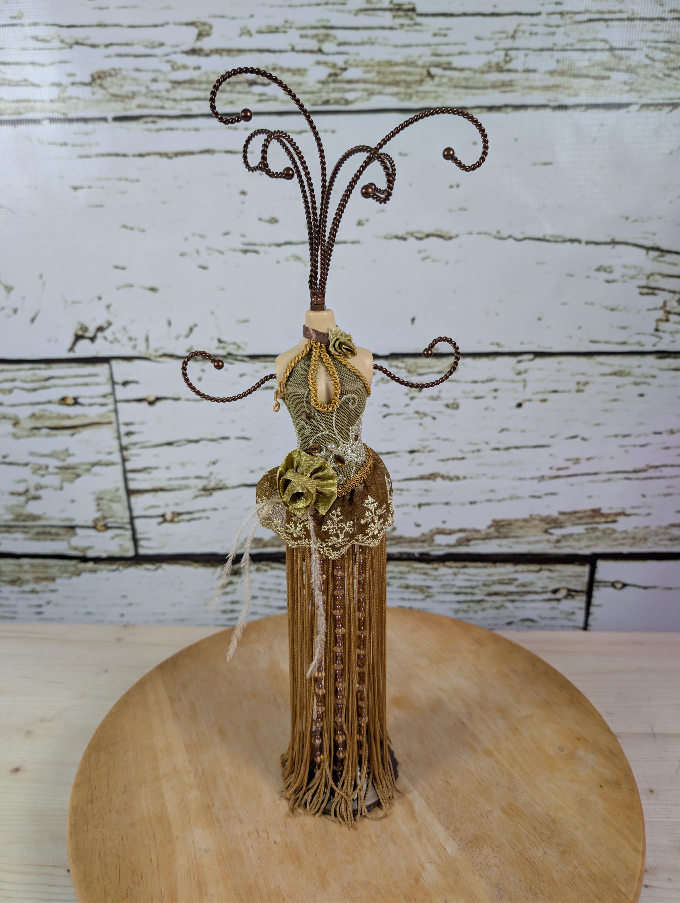 Mannequin porte bijoux hauteur totale 36 cm TBE - Décoration