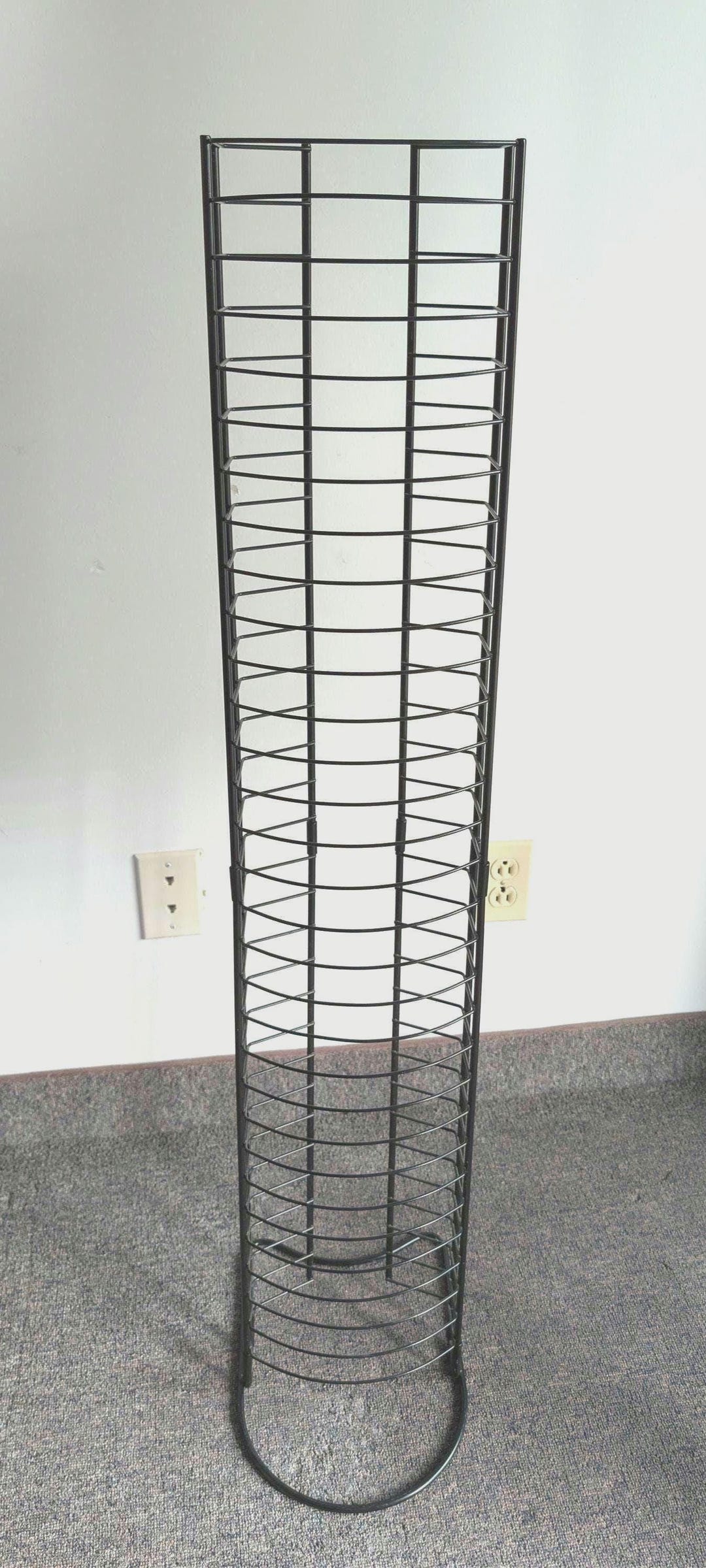Metal Dvd Rack Designer Black Metal Freestanding DVD Stand | Elegant Vertical Storage ...