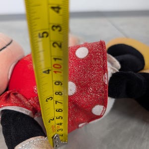 Vintage Disney Minnie Mouse Plush Dress with Shiny Red Polka Dots – Retro Decor/Toy Collection image 5