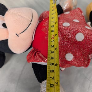Vintage Disney Minnie Mouse Plush Dress with Shiny Red Polka Dots – Retro Decor/Toy Collection image 6