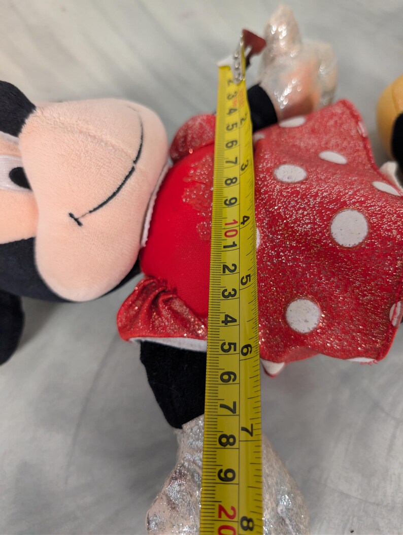 Vintage Disney Minnie Mouse Plush Dress with Shiny Red Polka Dots – Retro Decor/Toy Collection image 6
