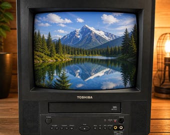 Téléviseur VHS intégré Toshiba 13 po – 2001 – Testé et fonctionnel – Sans télécommande