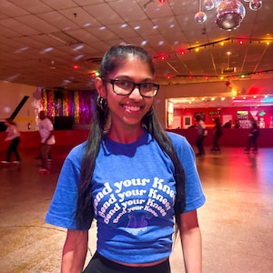 Bend Your Knees Roller Skate T-Shirt: Funny Skater Tee