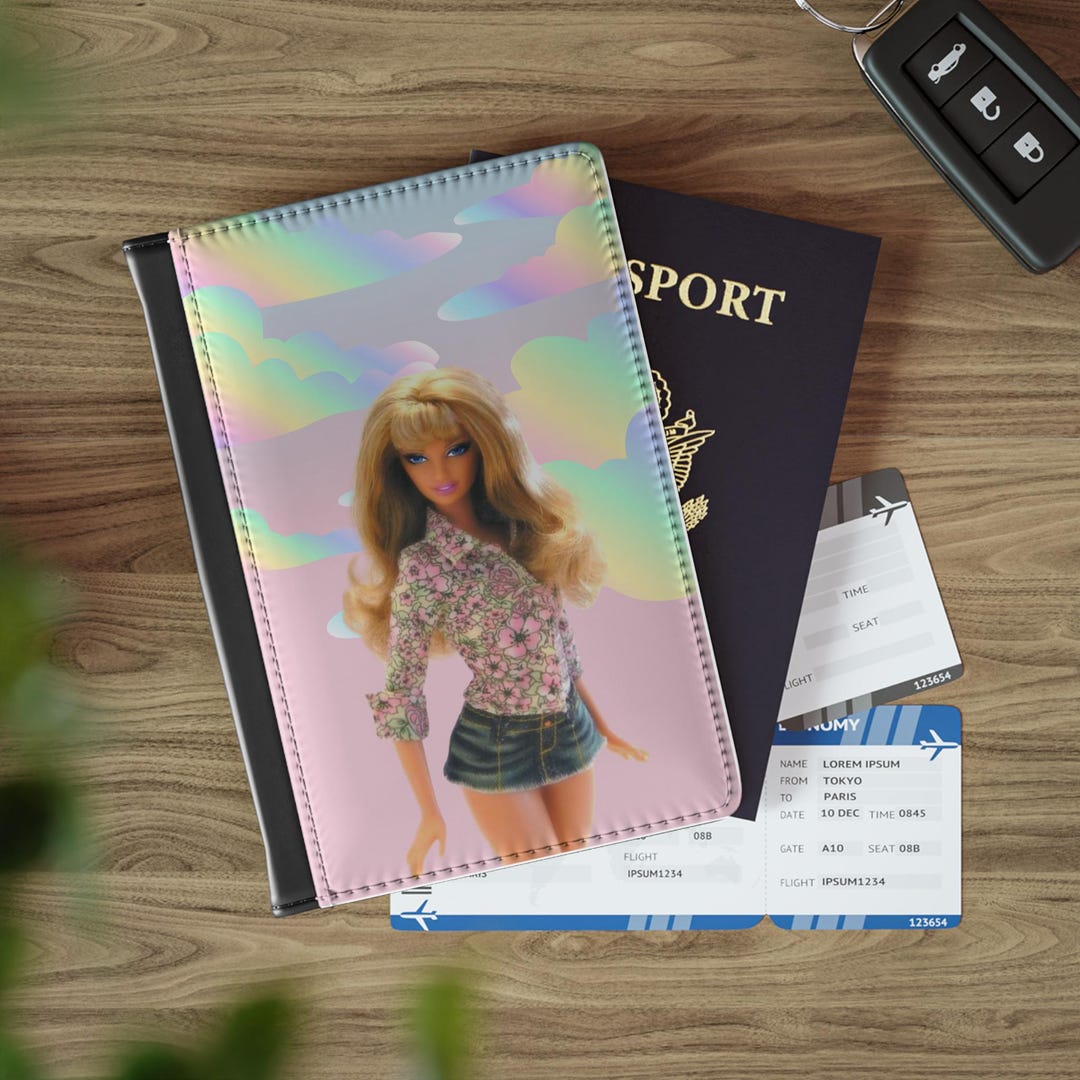 Vintage Barbie Fashion Doll Illustration Passport Cover | Pastel ...