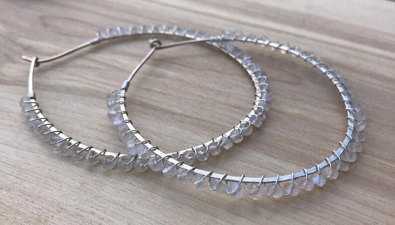 Nuance Moonstone Encrusted Hoops main image 0