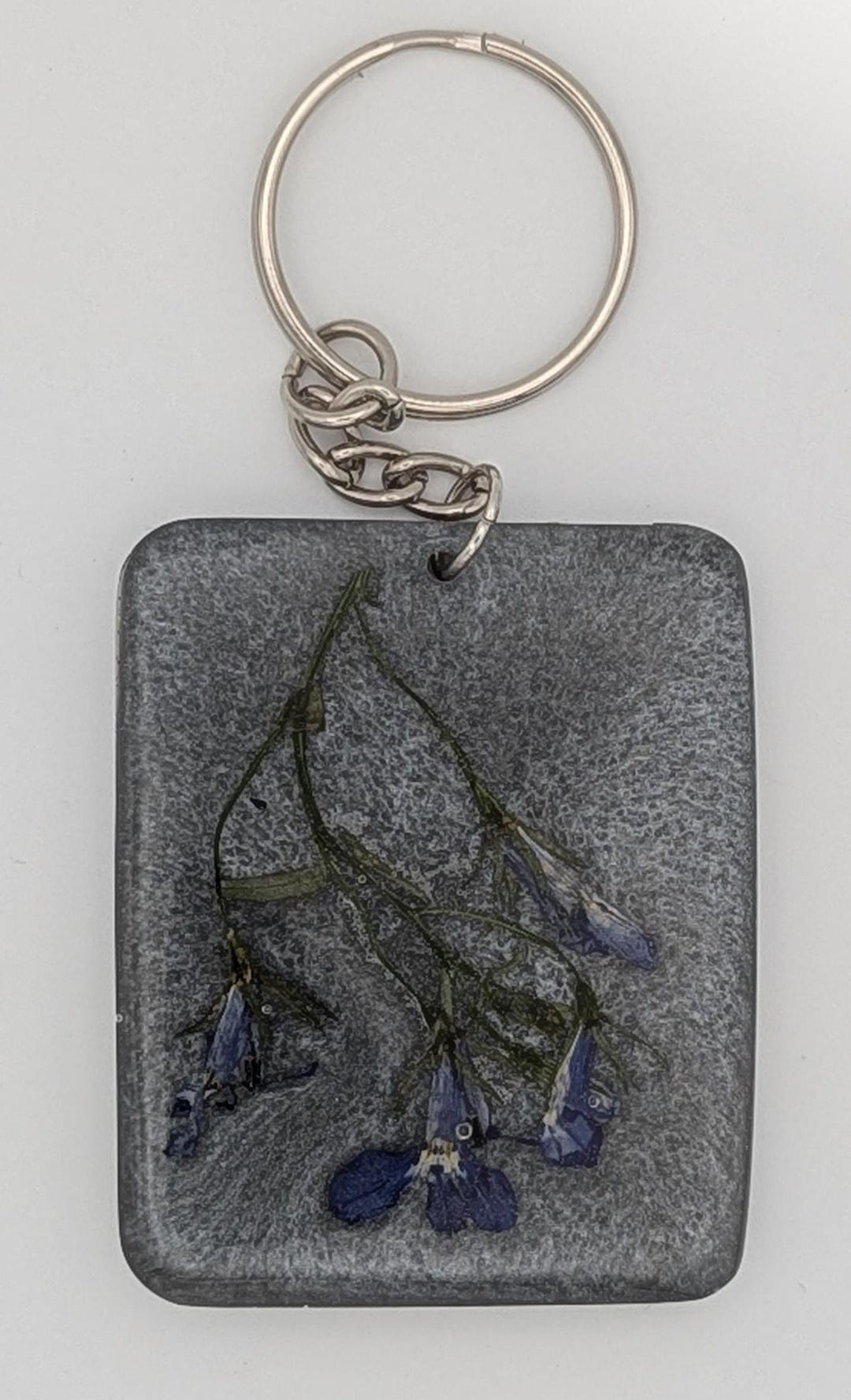Metallic Grey Keychain - Etsy