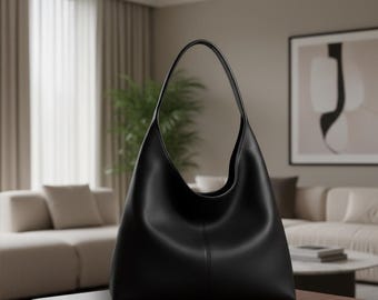 Soft Vegan Hobo Bag for Women – Large Slouchy Shoulder Bag, Minimalist Everyday Tote, Casual Chic Handbag, Gift for Her