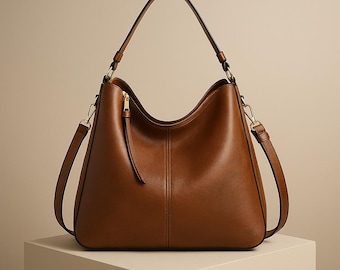 Bolso Hobo para Mujer: Bolso Grande de Hombro de Piel Vegana, Bolso Casual Suave, Monedero Vintage para Diario, Bolso de Gran Capacidad