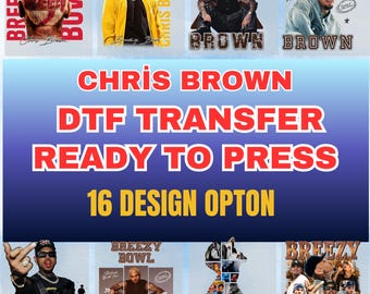 Breezy Bowl XX DTF Transfer, Chris Brown Inspired Music Art, Ready to Press Iron-On, DIY Hip-Hop Shirt, R&B Fan Gift, Urban Style Print