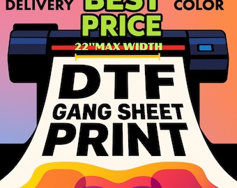 Custom DTF Gang Sheet - DTF Transfers - Custom Heat Transfers - Bulk DTF Gang Sheets - Direct to Film Transfers Dtf transfer Ready for Press