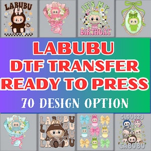 Labubu Dtf Transfer, Labubu Lover Ready To Press, Kawaii Monster Heat Transfer, Cute Labubu Ready For Press, Trendy  Labubu Dolls Bundle