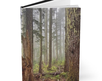 Misty Old-Growth Forest Hardcover Journal