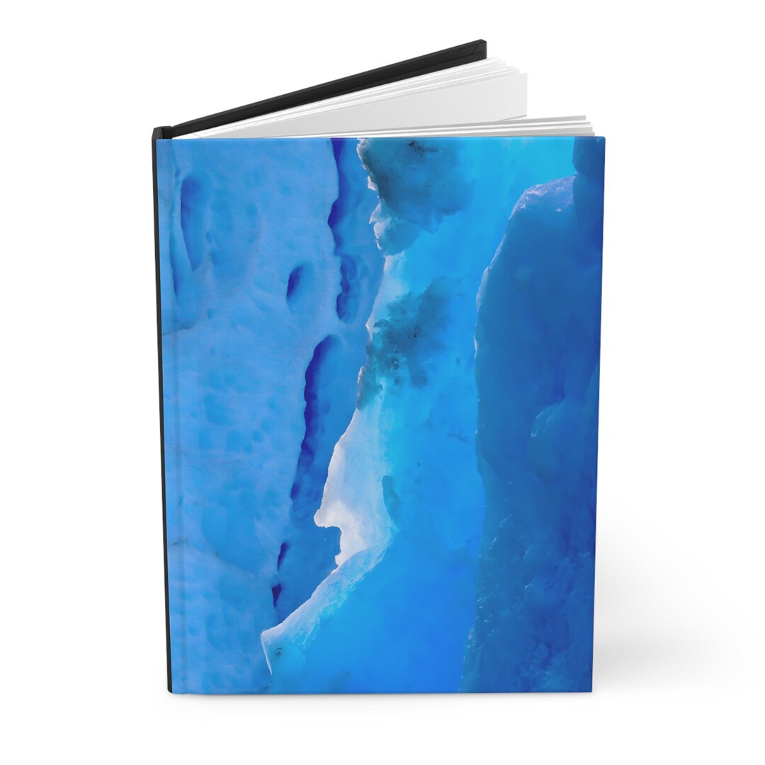 Blue Ice Abstract Hardcover Journal | Ocean Glacier Notebook - Etsy