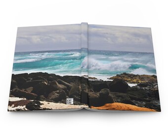 South Point of Hawaii Ocean Waves Hardcover Journal | Seascape Photo Notebook