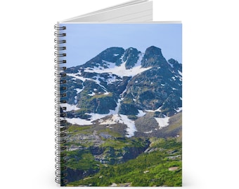 Alaskan Snowy Mountain Landscape Spiral Notebook | Scenic Mountain Ruled Journal
