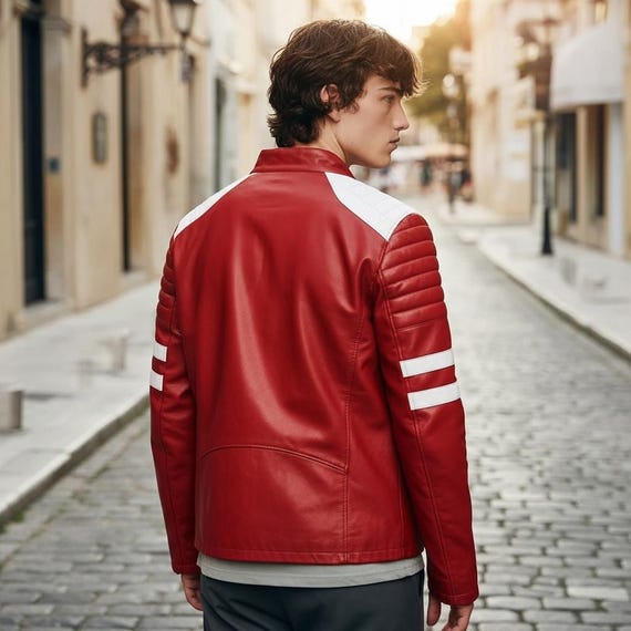 ハンドメイドのタイラー・ダーデン・ファイト・クラブの赤いレザー