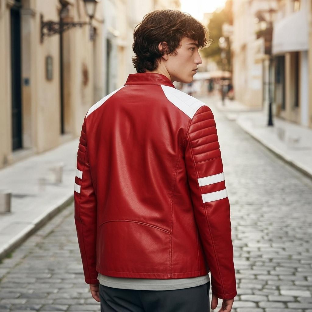 ハンドメイドのタイラー・ダーデン・ファイト・クラブの赤いレザー