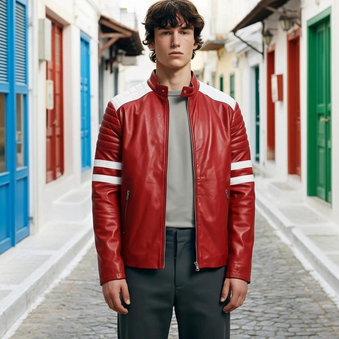 ハンドメイドのタイラー・ダーデン・ファイト・クラブの赤いレザー