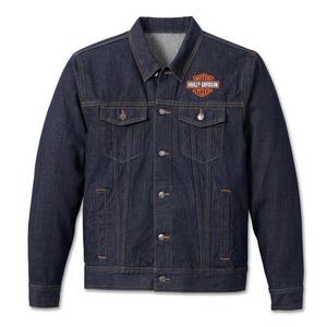 Harley-Davidson Men’s Denim Jacket Blue, Harley Casual Fashion Outerwear, Gift for Him