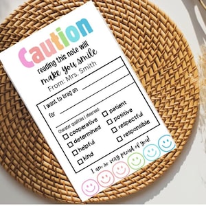 Personalized Teacher Notepad: Brag Notepad