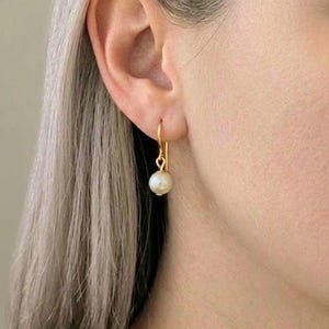 Pearl Bead Earrings, Dainty Dangle Jewelry, Statement Earrings,